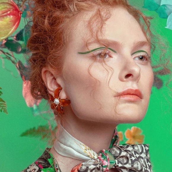 Bundle Lele Sadoughi Caramel Trumpet Lily earrings - Picture 2 of 4